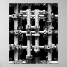 Arte de patrón geométrico: máquina modular abstrac