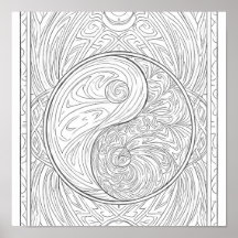 Arte de patrón meditativo: Geometría Sagrada Yin Y