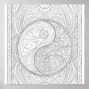 Arte de patrón meditativo: Geometría Sagrada Yin Y