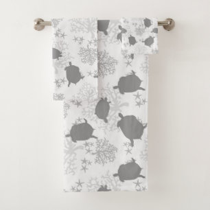 Arte de patrón oceánico gris de tortuga marina