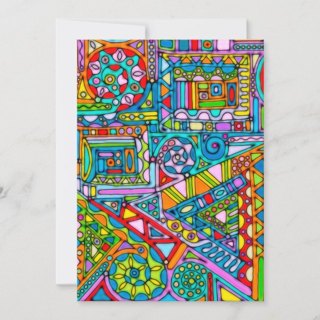 Arte de patrón pintado a mano y digitalmente 53 (Anverso)