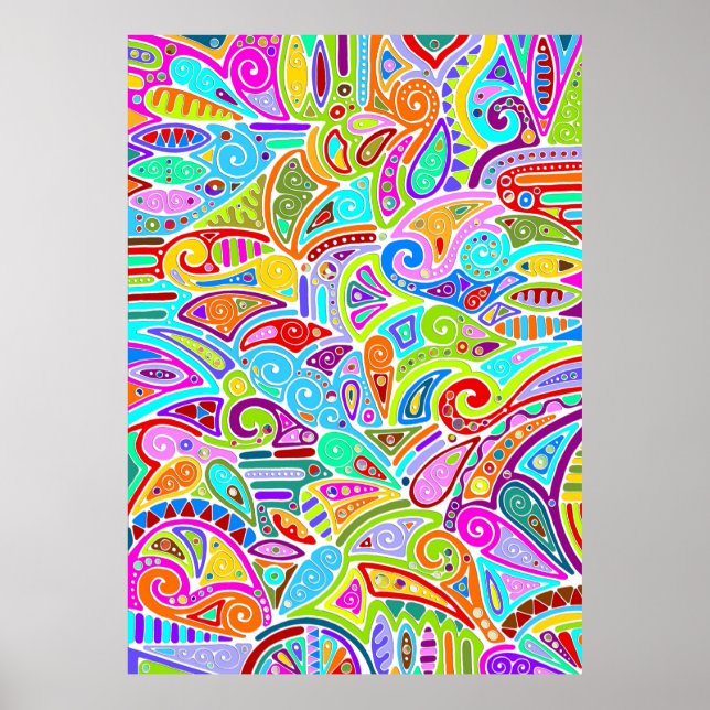 Arte de patrón pintado a mano y digitalmente 7 (Frente)