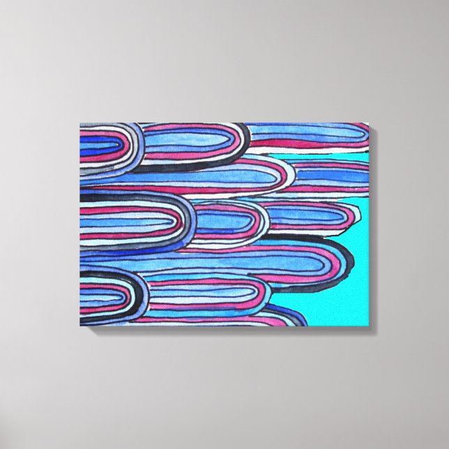 Arte de patrones azules de Ocean Waves (Anverso)