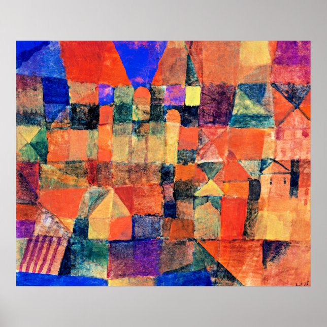 Arte de Paul Klee, ciudad con tres dominios (Frente)
