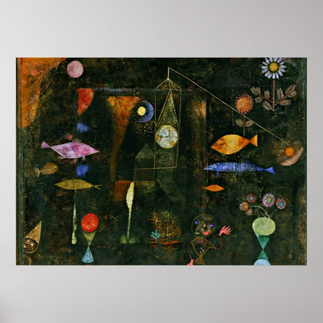 Arte de Paul Klee: Fish Magic, famoso cuadro de Kl (Frente)