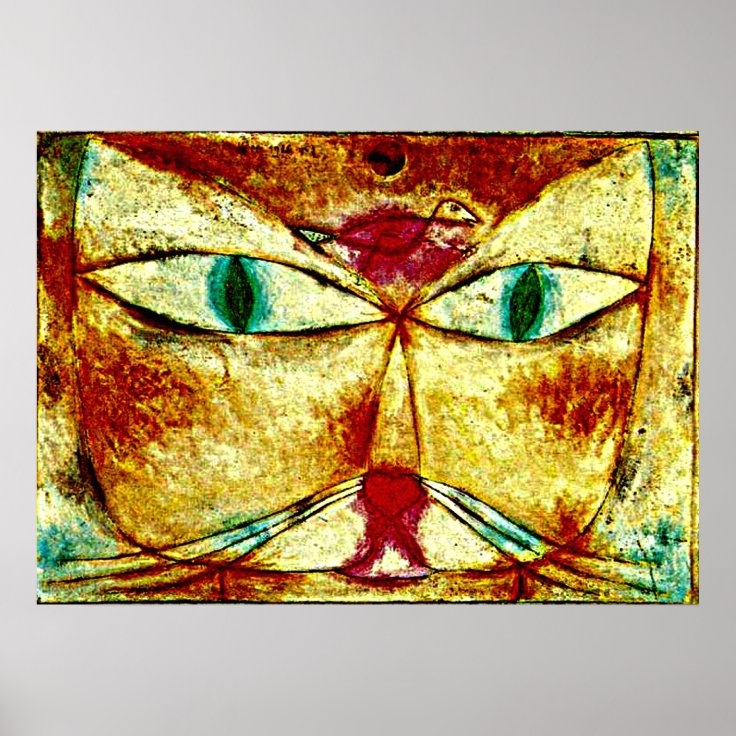 Paul Klee: de gato y pájaro de Kle Zazzle.es