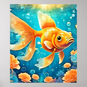 Arte de peces de colores subacuáticos