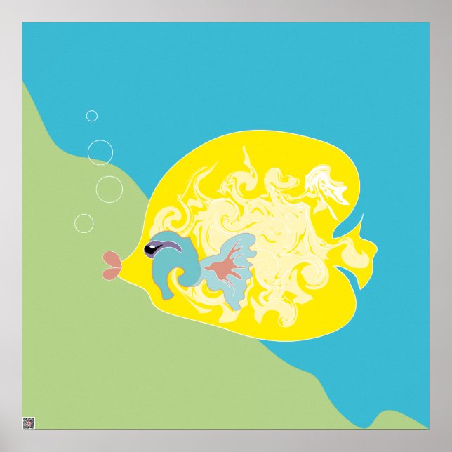 Arte de peces tropicales caprichosos del océano (Frente)