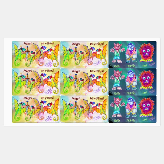 Arte de Pegatinas de Micheal Fun (Hoja)