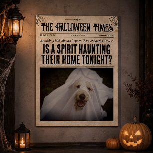 Arte de periódico de Halloween personalizado de av