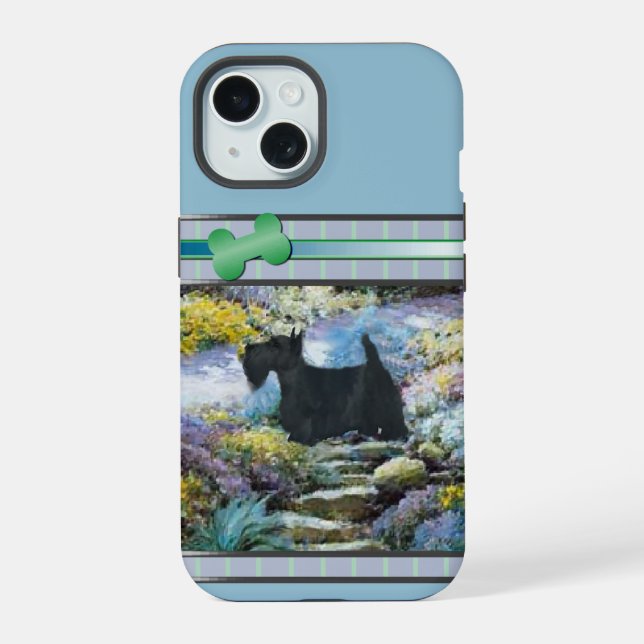 Arte de perro de la Escocia azul moderna (Reverso )