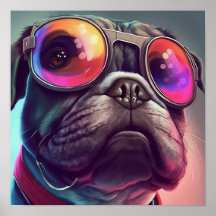 Arte de perro de pug