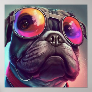 Arte de perro de pug