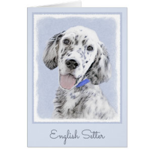 Arte de perro pintado azul Belton en inglés