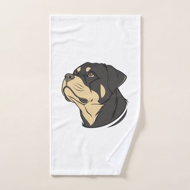 Arte de perro Rottweiler (Toalla de mano)