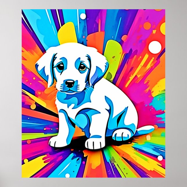 Arte de perro vibrante (Frente)