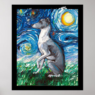 Arte de perros con marionetas de la noche Starry d