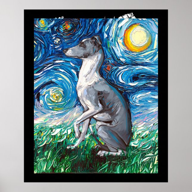 Arte de perros con marionetas de la noche Starry d (Frente)