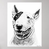 Arte de perros Cute Bull Terrier