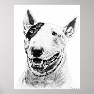 Arte de perros Cute Bull Terrier
