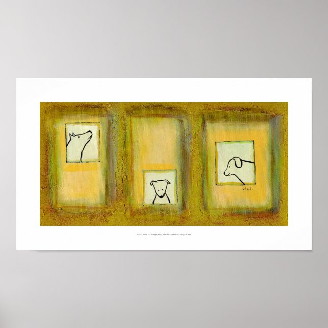 Arte de perros divertido arte contemporáneo pintur (Frente)