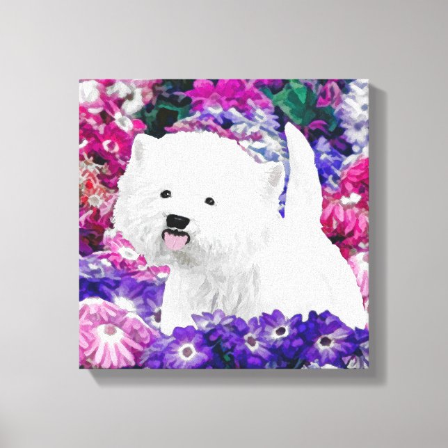 Arte de perros pintando el territorio blanco de We (Anverso)