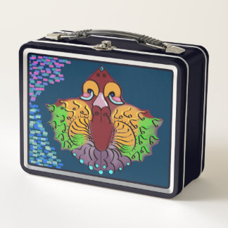 Arte de pescado abstracto con escritura tailandesa