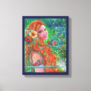 arte de pez payaso sirena Maev por Renee Lavoie
