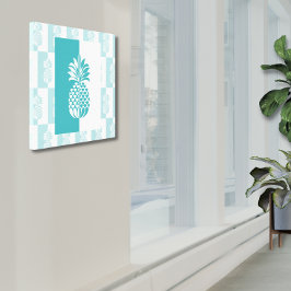 Arte de Piña | Impresión en Lienzo Moderna de Teal