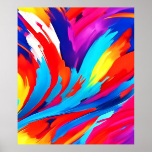 Arte de pinceladas coloridas