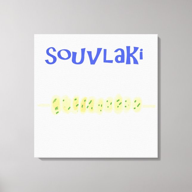 arte de pintar comida griega souvlaki (Anverso)