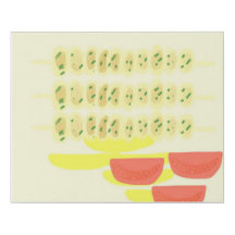 arte de pintar comida griega souvlaki