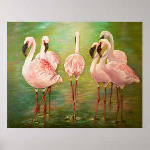 Arte de pintar flamencos más pequeño