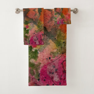 Arte de pintura abstracta bonita con acuarela y ti