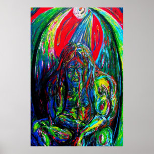 Arte de Pintura al Óleo de Hombre Abstracto Colori