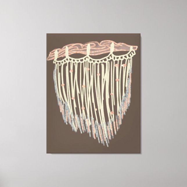 Arte de Pintura Colgante Macrame Boho (Anverso)