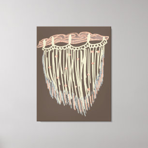 Arte de Pintura Colgante Macrame Boho