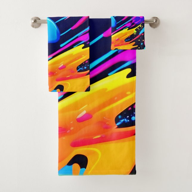 Arte de pintura con salpicaduras de neón (In situ)