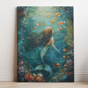 Arte de pintura de sirena 