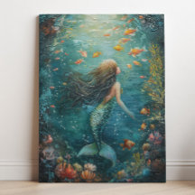 Arte de pintura de sirenas