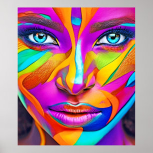 Arte de Pintura Facial Vibrante