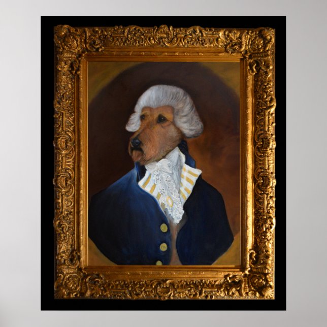 Arte de pintura "Gentleman" irlandés Terrier (Frente)