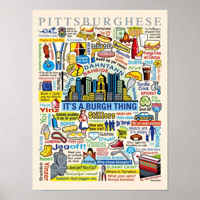 Arte de Pittsburgh Language Fun (Frente)