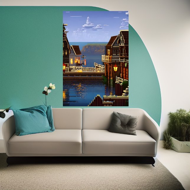 Arte de Pixel, ciudad norteamericana cerca del océ (Subido por el creador)