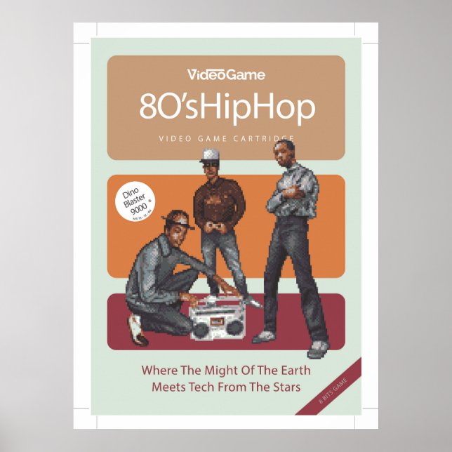 Arte de píxel hip hop de los años 80 (Frente)