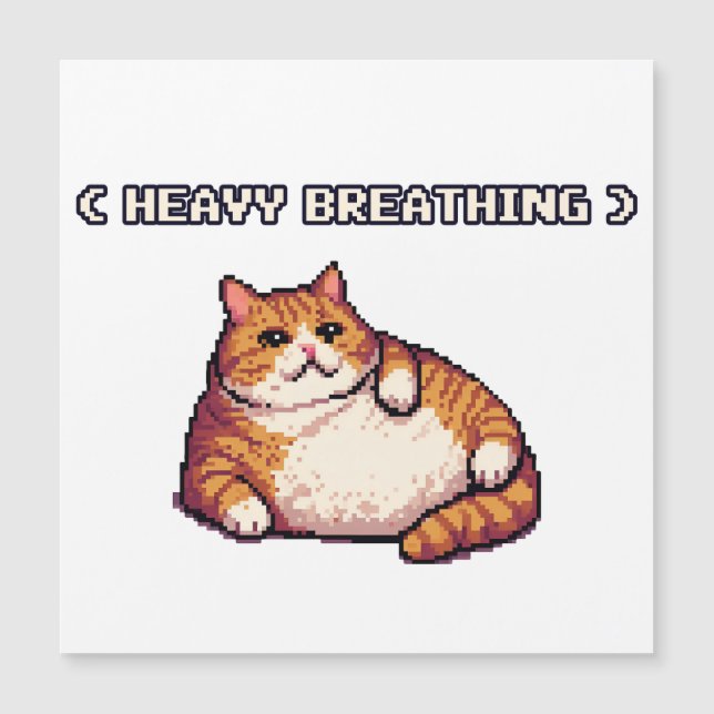arte de píxeles de meme de gato gordo respirando c (Anverso)