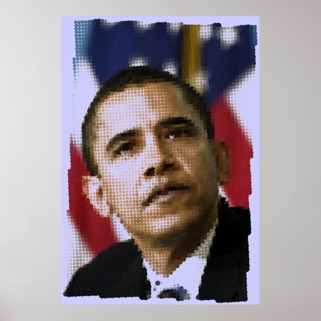 Arte de píxeles (puntos), Barack Obama (Frente)