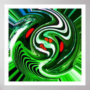 Arte de planeta verde alienígena