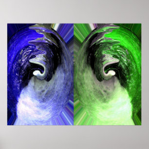 Arte de planetas azules y verdes