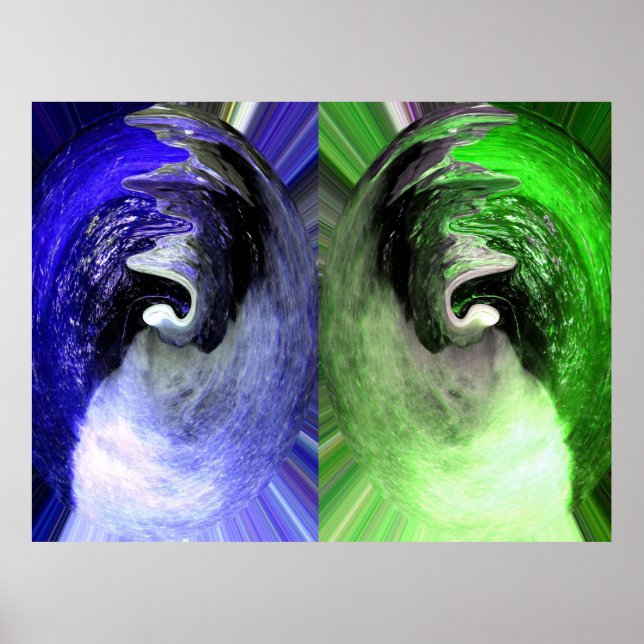 Arte de planetas azules y verdes (Frente)